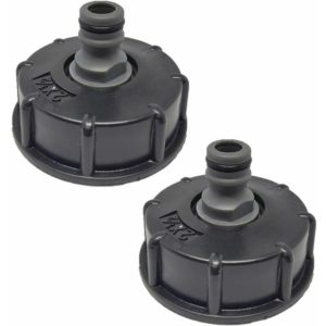 2pcs IBC Tank Adapter S60x6 to 4 Water Pipe Tap Cap Joint 1/2" Thread Connector Replacement Valve Fitting Course Tank Cover Tap Water Butt Storage
