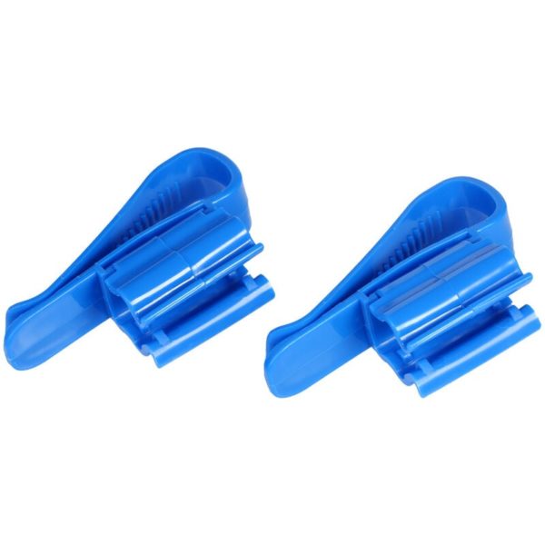 2pcs Multi-functional Hose Holder Blue Plastic Adjustable Fish Tank Aquarium Filtration Bucket Mounting Clip for 8-16mm Water Pipe/Tube