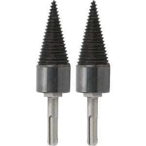 2pcs Twisted Firewood Log Splitter Drill Bit, Wood Splitter Drill Bits, Screwdriver Heavy Duty Drill Screw Cone for Drill & agrave Hand (32mm)