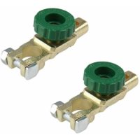 2pcs car battery clip disconnect master switch cut off brass battery clip