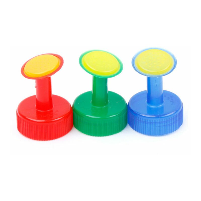 3 Colors Red Green Blue Bottle Top Watering Plastic3pcs Plant Waterer Tip Sprinkler for 28mm Drinking Bottle Seedling Garden Irrigation