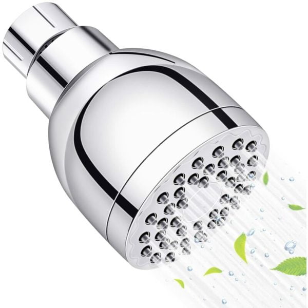 3 High Pressure Shower Head Fixed Adjustable Ball Head Shower Head Water Saving Stainless Steel for Bathroom Hotel Etc