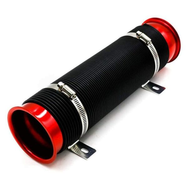 3 Inch 76mm Flexible Air Intake Hose Cold Air Intake Telescopic Adjustable Intake Hose,Red