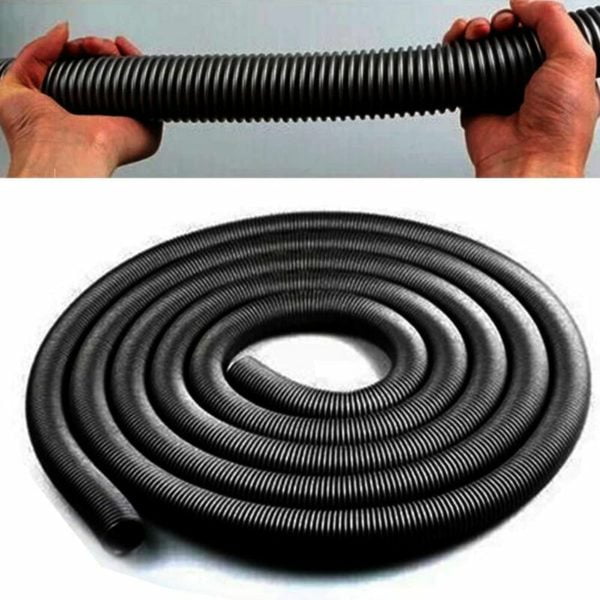 3 Meter Vacuum Hose, 32mm Flexible Hose for Vacuum Cleaner, Black, One Size