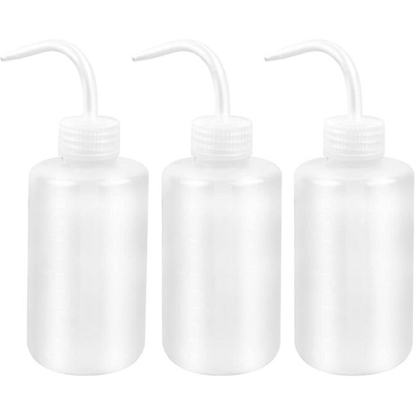 3 Pcs 250ml Squeeze Bottles with Narrow Pipette, Watering Can, Safety Plastic Squeeze, Plant Squeeze Wash Bottles, Natural Saving Caps for Plants