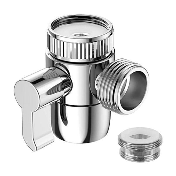 3 Way Shower Diverter Valve Diverter Diverter Faucet M22 x M24 Replacement Shower Adapter Faucet Valve for Kitchen or Bathroom