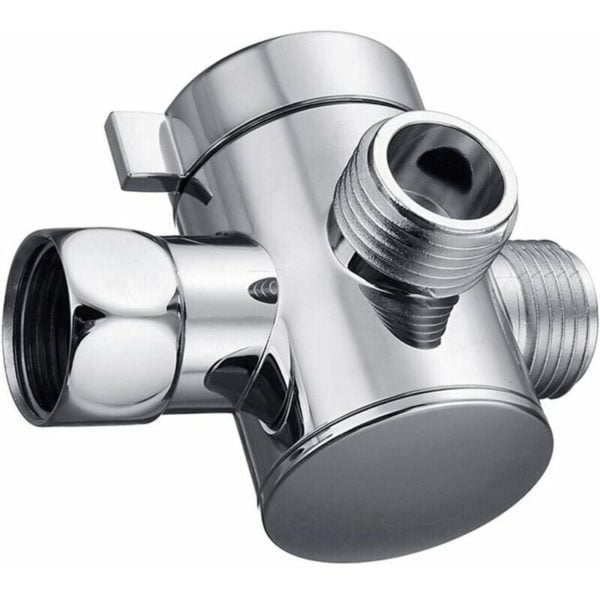 3 Way Shower Diverter Valve Holder G1/2 3 Way Shower Diverter Valve Hand Held Shower Arm Polished Chrome Diverter Diverter Bathroom Shower System