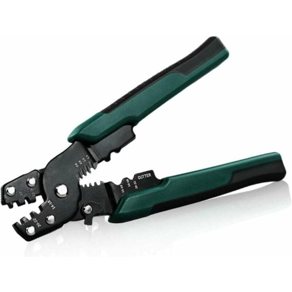 3-in-1 Multi-Purpose Wire Crimping Tool, Ratcheting Wire Crimper Tool with Safety Lock