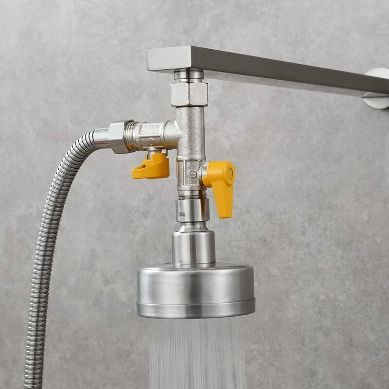 3 way valve 1/2 t fitting Hand shower and overhead shower 3 way brass diverter Shower arm adapter Faucet Close,