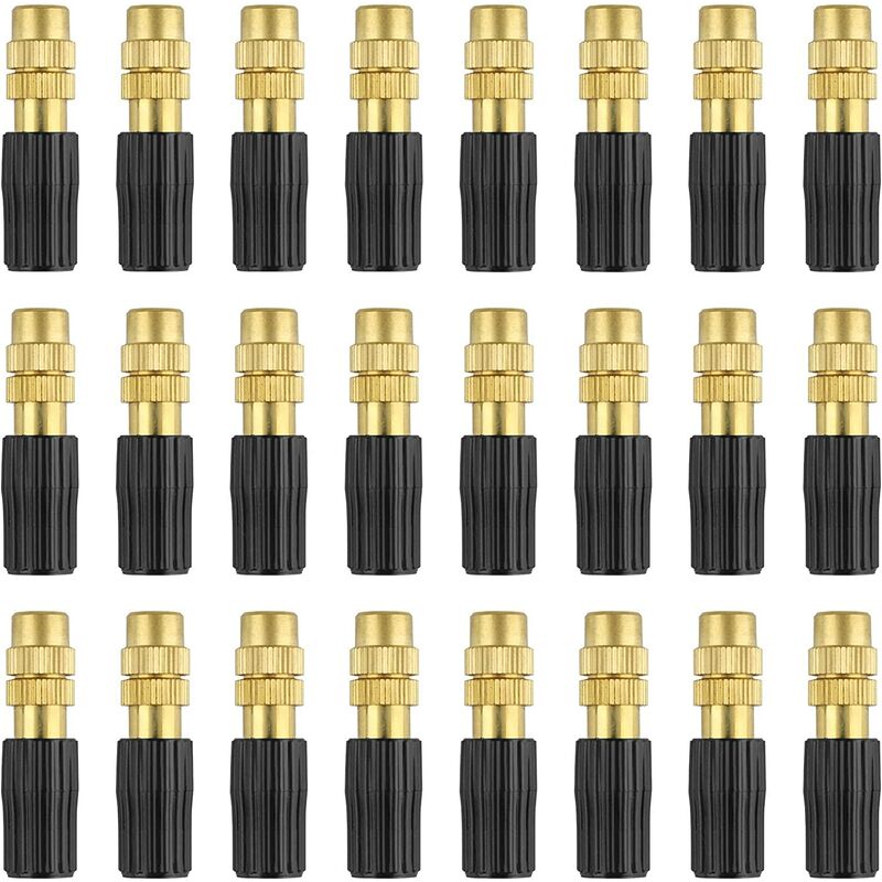 30 Pieces Brass Spray Nozzle, Adjustable Copper Atomizing Nozzle Dripping Sprayer Atomization Micro Sprinkler Garden Cooling Irrigation Equipment for