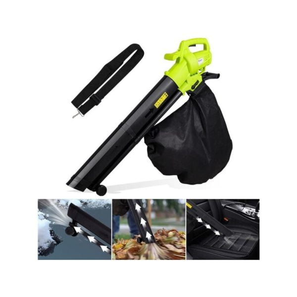 3000W Garden Electric Leaf Blower & Leaf Vacuum, Cordless Vacuum Shredder, 6 Speed Variable Speed, with 35L Large Capacity Collection Bag and