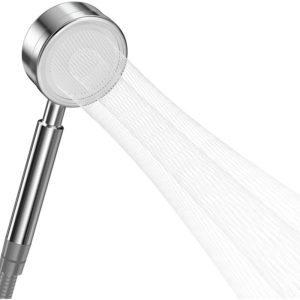 304 Stainless Steel High Pressure Shower Head, Water Saving Bathroom Shower Head Easy Installation - Waist Shaped Spray Method
