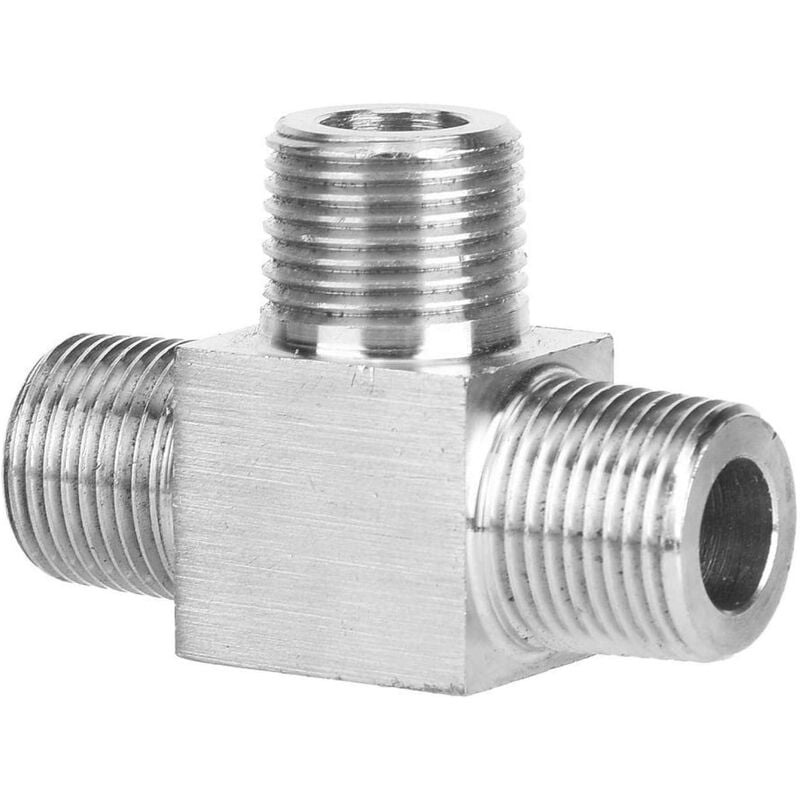 304 Stainless Steel Tee Hose Connector, 3 Way Male Hose Connector, Hose Connector, 1/8'' Gas Water T-Shaped Tee 1/4&34 3/8&34 1/2&34 3/4&34