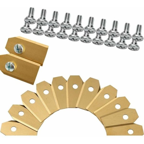 30x titanium knife blades, robot mower knife (3g - 0.75mm) + 30 screws for all Husqvarna robot mowers Gardena / Automower, accessories for robot