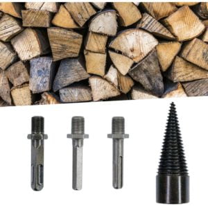 32mm Household Log Splitter Grooved Drill Bit Anti-slip Design Good Wear Resistance Power Tools Accessories Woodworking