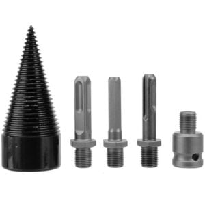 32mm Log Splitter, 4PCS Log Splitter for Splitting Wood, Wood Drill Bit with Hexagonal Post Easy to Split Wood