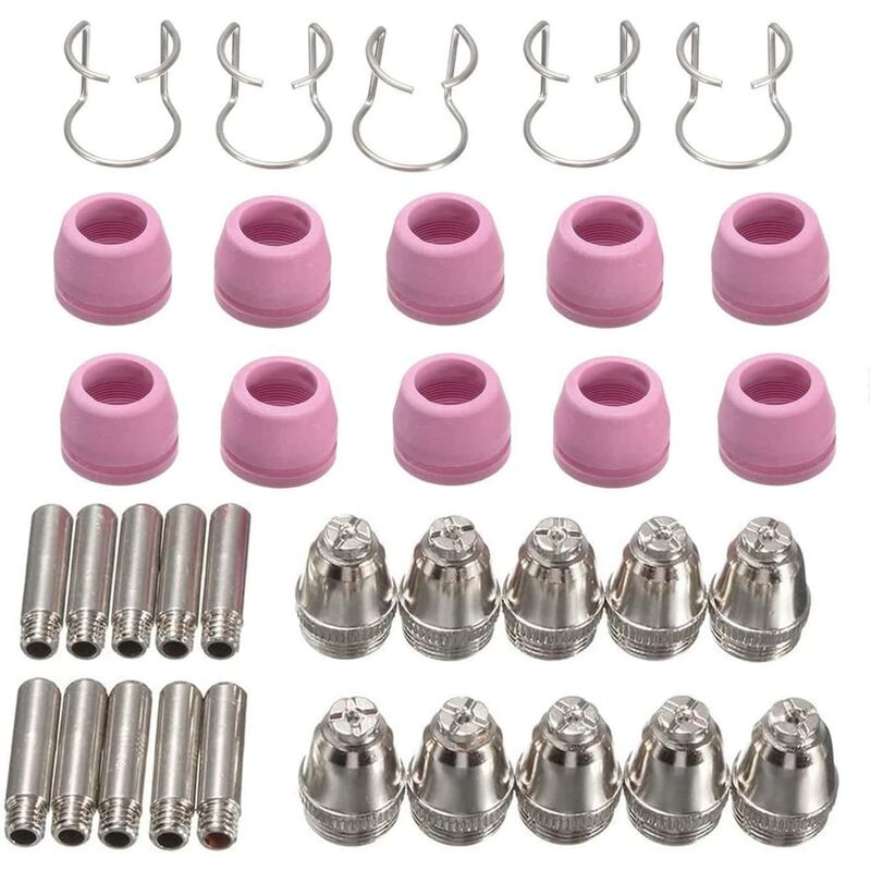 35pcs plasma cutter AG60 SG55 cutting torch consumables electrode nozzle cutter kit torch welding accessories