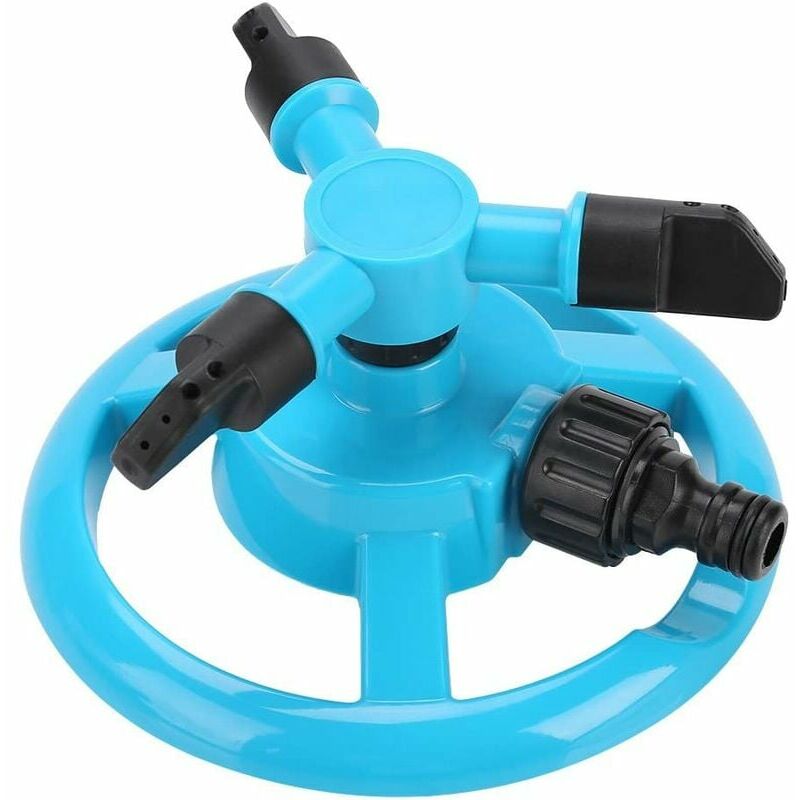 360° Rotating Auto Sprinkler Pack of 2 Lawn Sprinklers 3 Arm Auto Lawn ...