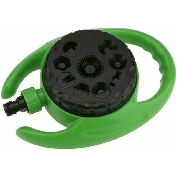 360 Automatic Rotate Sprinkler Turret Sprinkler System 9 Spray Patterns Stationary Watering Sprinkler Head Garden Sprinklers