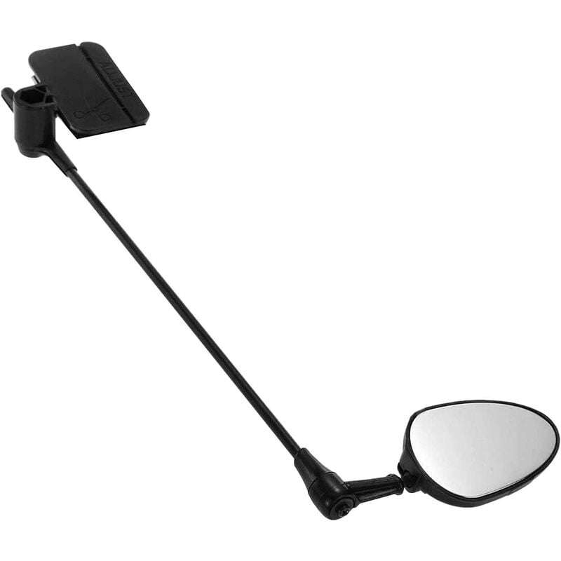 360 Degree Adjustable Road Bike Helmet Mirror with abs Helmet Mount Black