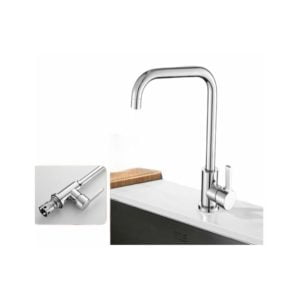 360° Swivel Stainless Steel Kitchen Faucet Hot and Cold Outlet Faucet (S5-3 7 Way Hot and Cold Hose Not Included)