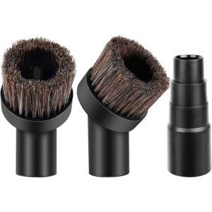 36mm Horsehair Vacuum Attachment Brush with Universal Connector for 25mm/1, 32mm/1-1/4, 35mm/1-3/8 Hose