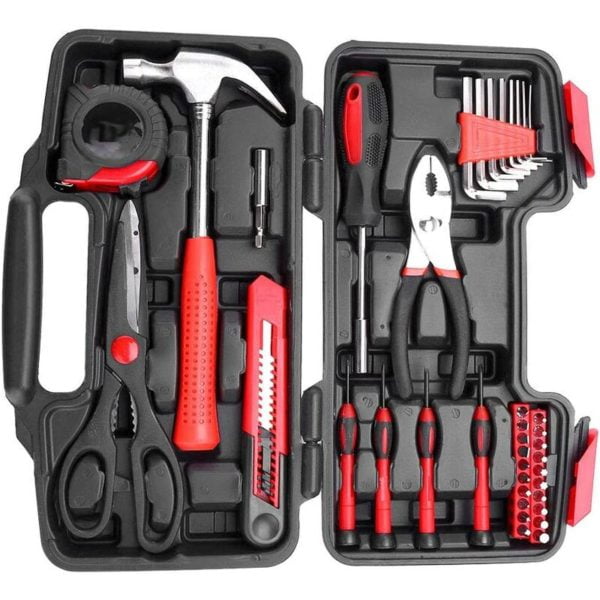 38-Piece Tool Box, Portable Tool Case Versatile Tool Case for Daily Repairs