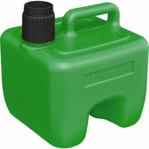 3L Stackable Plastic Fuel Can - Safety Screw Lock Cap - Flexible Spout - Green