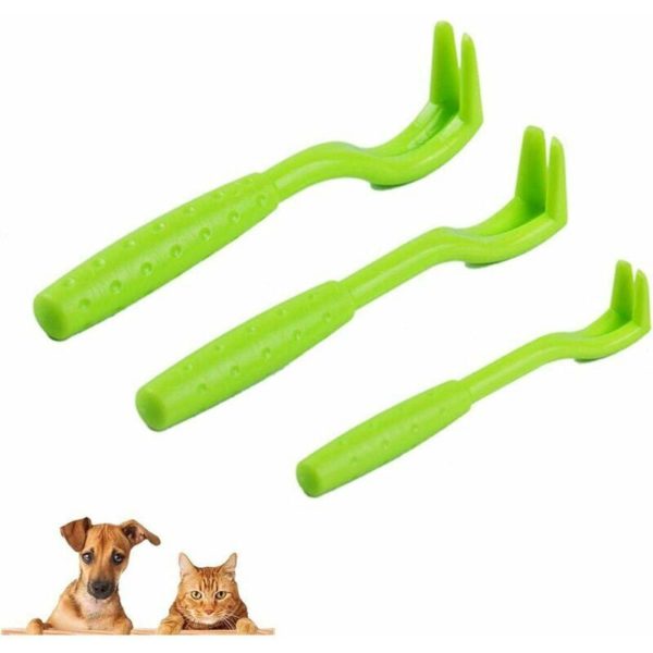 3PCS Tick Clip, Tick Hook, Tick Traps, Tick Traps for Dogs and Cats, Tick and Flea Removal, Green