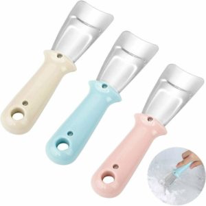 3pcs Ice Scraper, Kitchen Freezer Shovel Stainless Steel Freezer Shovel Defrosting Shovel Tool for Refrigerator Ice Cleaning(3 Colors)