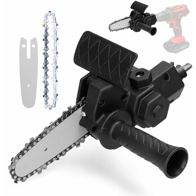 4 Inch Electric Drill Modified To Electric Chainsaw Tool Attachment Electric Chainsaws Accessory Practical Modification Tool