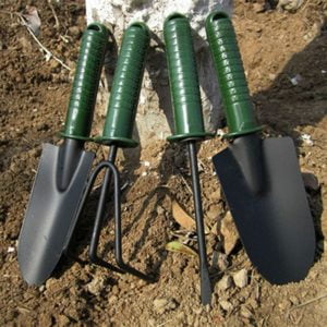 4 Pcs Mini Shovel Rake Spade diy Gardening Tools Set, Flower Weeding Bonsai Tools,Plastic Handle Handmade for Garden Supplies 4pcs