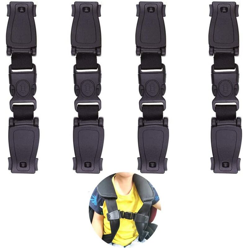4 Pieces,Car Seat Clip,Baby Safety Belt Clip,Child Car Seat Clip,Baby Safety Belt Harness,Car Seat Clip,Car Seat Safety Belt.(A)