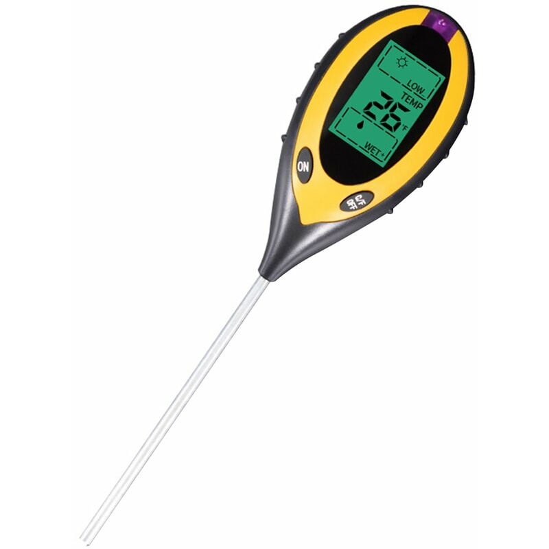 4-in-1 Soil Test ph Moisture Meter Light Temperature Tester Garden Plant Flowers Soil Monitor Tool Multi-Functional Bonsai Moisture ph Analyzer for