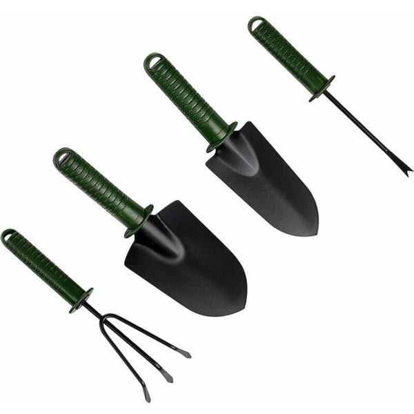 4 pcs Stainless Steel Garden Tools Set Mini Gardening Kit Rust Tools Le for Flower Pot Planting ,Stainless Steel Gardening Set Including Weeder, Rake