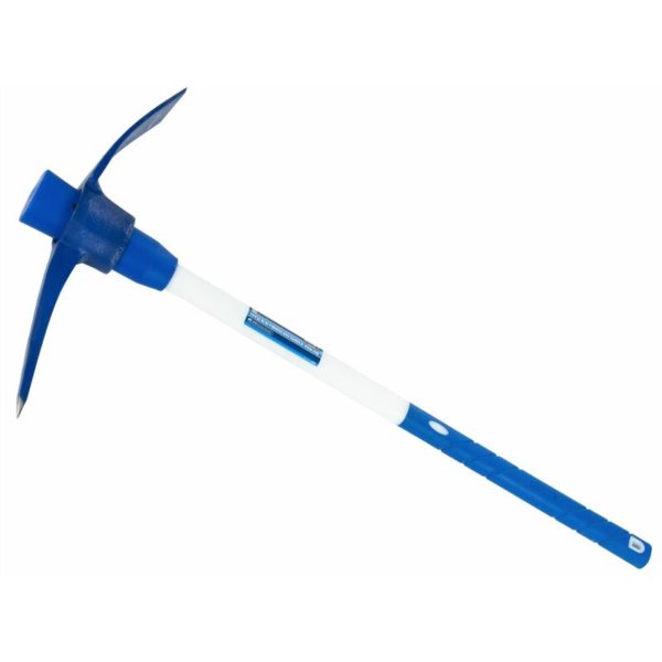 4.5lb Pickaxe With Rubber Grip Fibreglass Shaft Handle 900mm Pick Axe - Bluespot