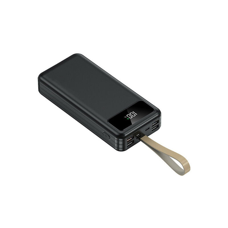 40000Mah Power Bank Portable Battery Charger, Ultra High Capacity Led External usb Compatible Powerful Charger,Black (Lamp Charges Fast)