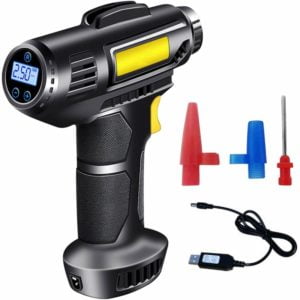 4000mAh Tire Inflator Electric Handheld Cordless Bicycle Pump Portable Rechargeable Air Compressor with Digital Display for Car Bike Motorcycle Balls