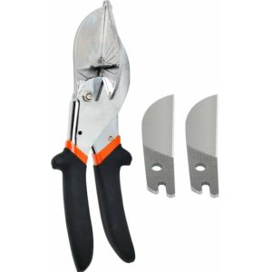 45-135 degree adjustable miter shears, hand tools for cutting softwood, plastic, PVC and more, 2 spare blades included