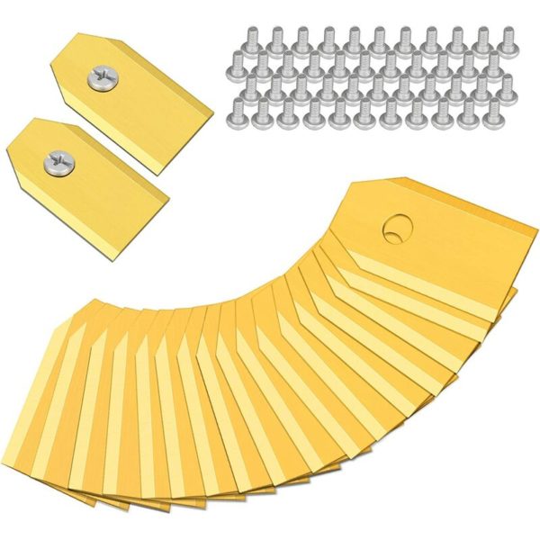 45 Pcs Replacement Blades, Titanium Knife Blades for Robot Lawn Mower Titanium Blades With 45 Compatible Screws for Automower Gardena