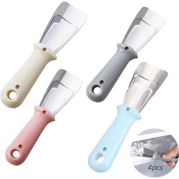 4pcs Defrosting Ice Shovel Refrigerator Defrosting Scraper Defroster Shovel for freezer kitchens defroster ice shovel cleaning equipment kitchen