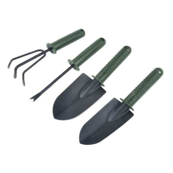 4pcs Stainless Steel Garden Tools Lot of Mini Gardening Kit Rust Tools The Flower Pot Plantation, Stainless Steel Garden Set, Including Weeder, Rake