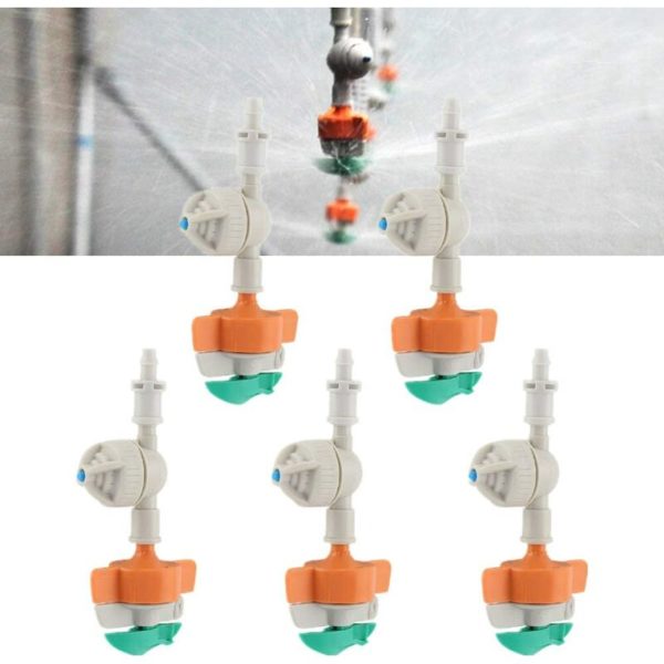 5 Adjustable 360¡ã Rotating Water Saving Spray Nozzles, Non-slip Hanging Sprinkler, Micro Droplet Fillers for Flower Beds, Vegetable Gardens