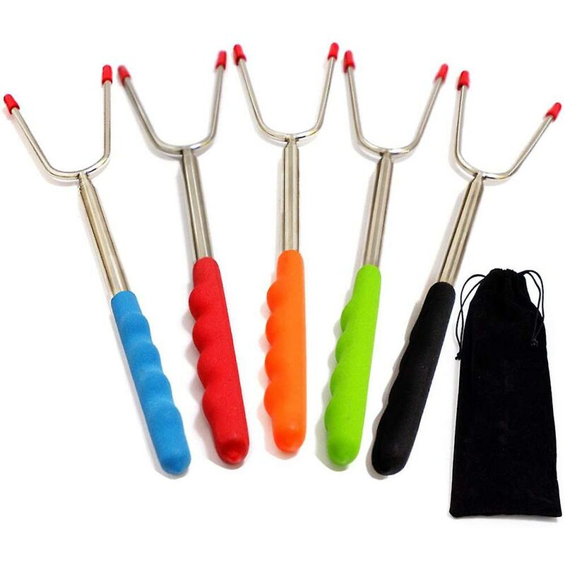 5 Barbecues, Stainless Steel Telescopic Grill Fork With Handle - Aespa