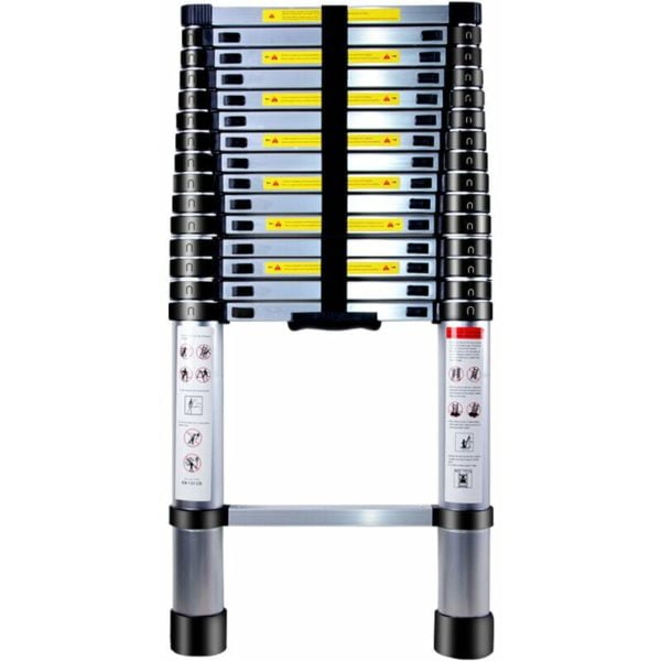 5.0m Aluminum Telescopic Ladder Foldable Telescopic Multifunction Portable Extendable Ladder Capacity 150kg