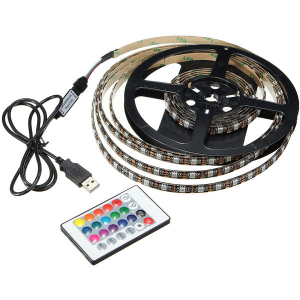 5050 Rgb Led Srtip 60 Smd Strip Light 5V Ip65 + 3M Remote Control