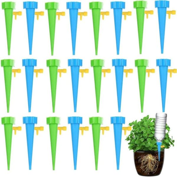 50pcs Drip Bottle Drip Irrigation Bottle Automatic Sprinkler Plants Drip Irrigation with Valves for Garden Home Indoor Outdoor Flower Pot