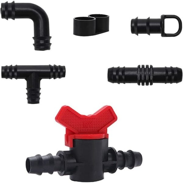 54 Pieces Irrigation Fittings for 16mm Tubes, Irrigation Water Hose Connector, Barbed Hose Connectors for Irrigation System, Barbed Connectors