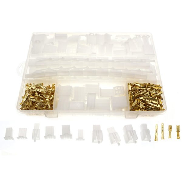 580PCS 2.8mm 2/3/4/6/9 Pin Electrical Wire Terminal Connector Assortment Kit with Fixed Hook Male Female Terminals Housing for