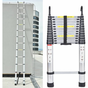 5M/16.5FT Telescopic Extension Alloy Step Ladder Folding Multi Purpose Loft